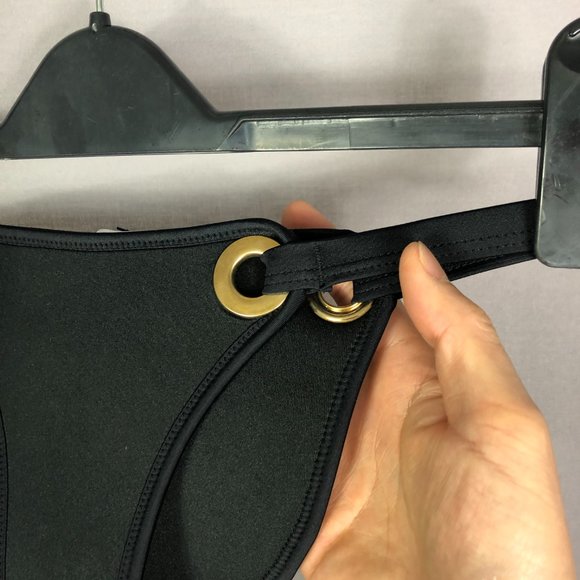 Nasty Gal Womens In Hot Water Scuba Bikini Bottom in Black Size L… - Picture 4 of 12